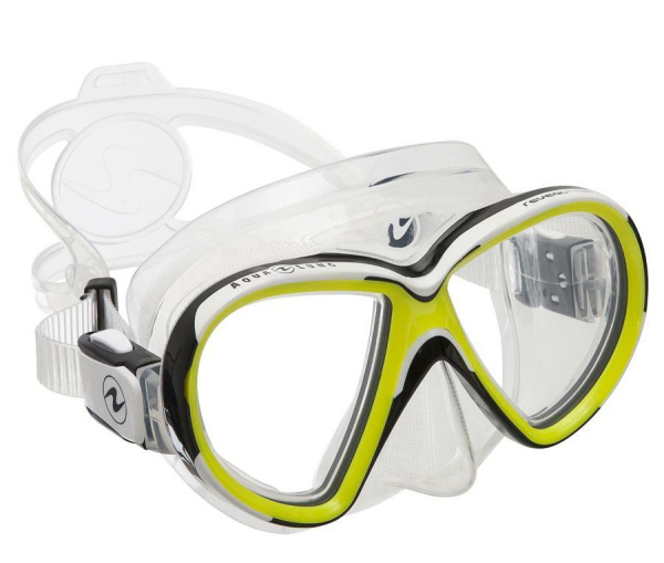 Маска Reveal X2 (clear/lime; прозрачный силикон)